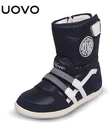 Hot Sale UOVO Brand Kids Shoes Winter Footwear Children Fashion Baby Warm Beatiful Girls Short Boots Size #26-37