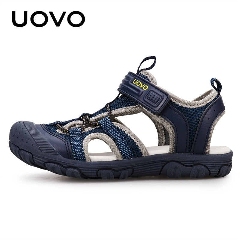 Kids Fashion Shoes 2021 Sock Style Color Matching Design Soft Durable Rubber Sole Comfortable Boys Sandals With #22-35