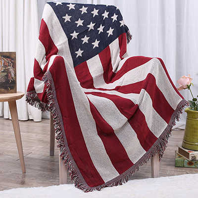 Knitted Throw Blanket Sofa Quilt Luxury USA 130x180cm Bedspread Chair Couch Table Cover Carpet For Home Hotel Travel Camping
