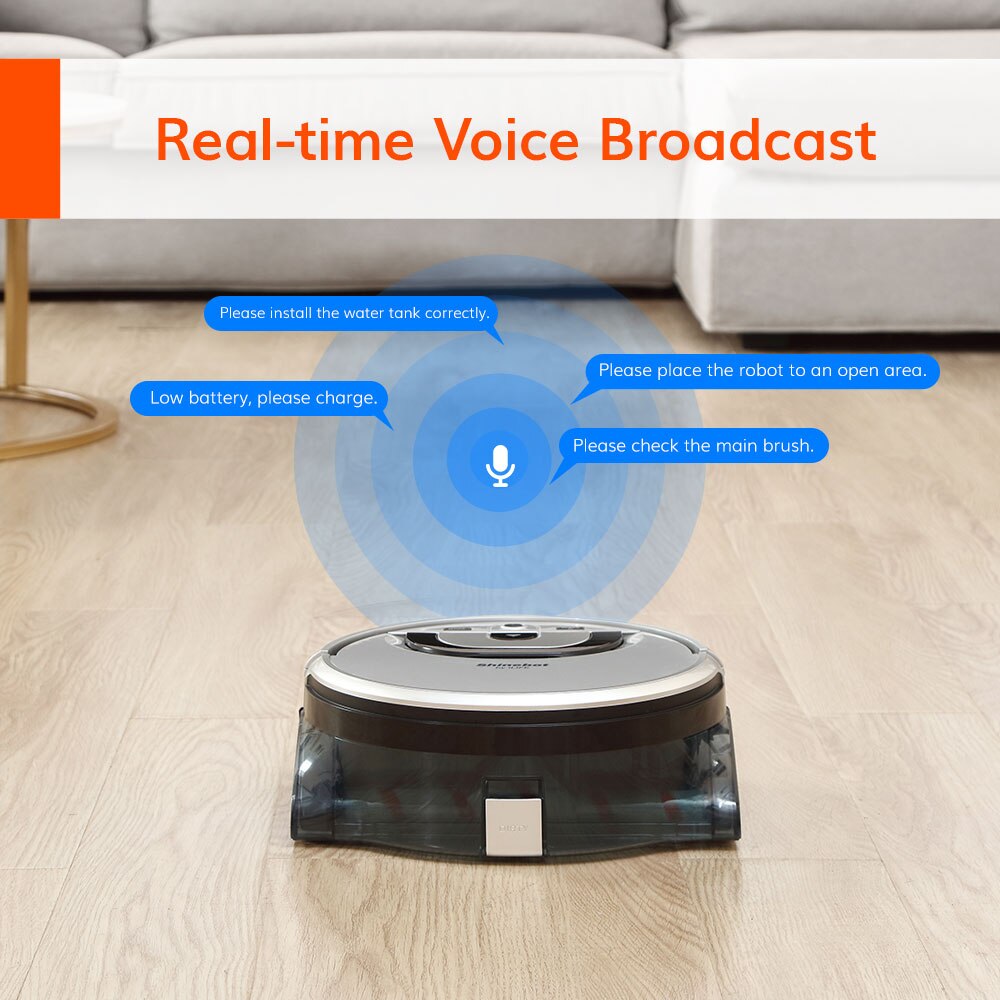 ILIFE W450/W455 Floor Washing Robot Shinebot, 0.85L &amp;0.9L Large Water Tank, Camera Navigation, Wifi APP Control, Kitchen Applian
