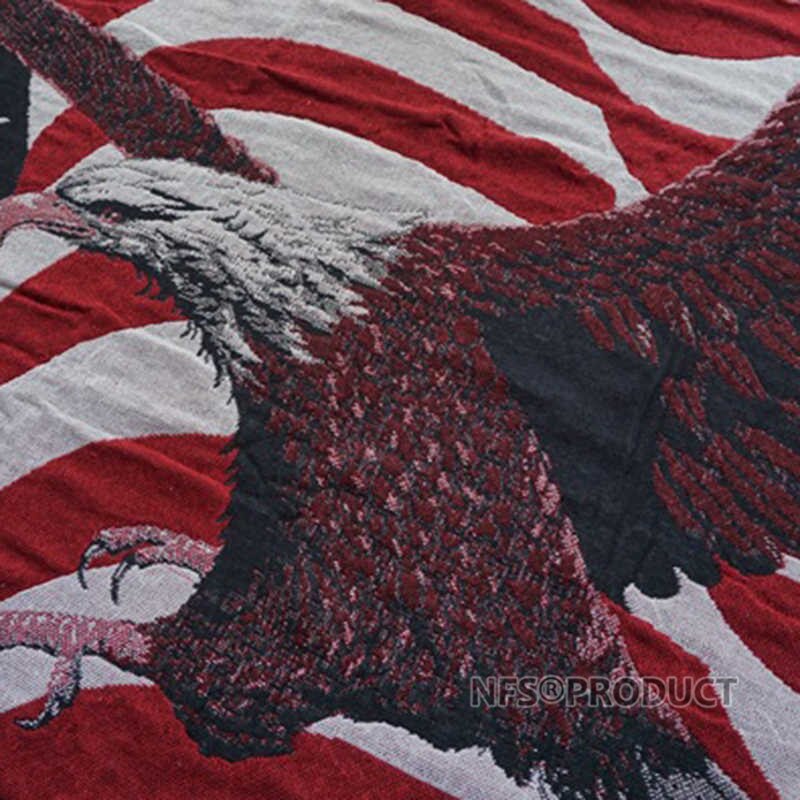 Knitted Sofa Thread Blanket 130x180cm USA UK Geometric Designs Cotton Fabric Bedsheet Spread Couch Cover Quilt Throw Blankets