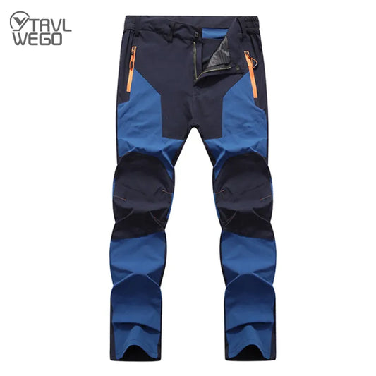 TRVLWEGO Summer Hiking Pants Camping Trousers Nylon Breathable Running Men Thin Elasticity Quick Dry Outdoor Climbing Clothing