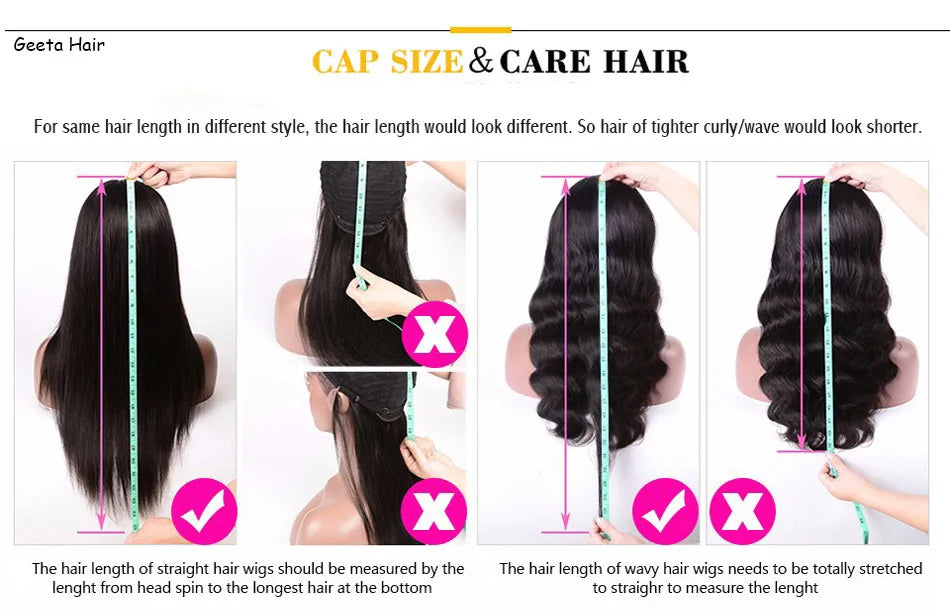HD Transparent 13x4 13x6 Straight Lace Front Wig Brazilian Pre Plucked Lace Frontal 100% Human Hair Wigs For Women 4x4 5x5 Wig