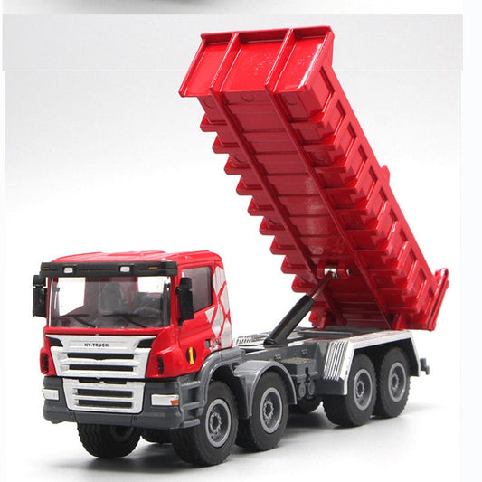 1:50 Scale 18CM Dump Trucks Excavator Diecast Metal Car Model Construction Vehicle Toys for Kids Birthday Gifts Car Collection