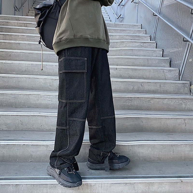 New Loose Straight Baggy Denim Pants men Wide Leg Jeans Mens 2022 Fashiong Hip Hop Streetwear men&#39;s jeans casual skateboard pant