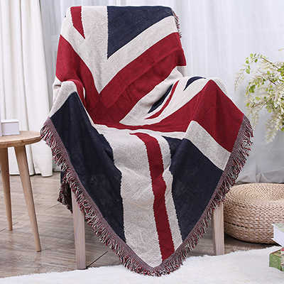 Knitted Throw Blanket Sofa Quilt Luxury USA 130x180cm Bedspread Chair Couch Table Cover Carpet For Home Hotel Travel Camping