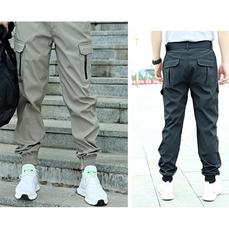 Men's Spring Fall Elastic Army Tactical Waterproof Fish Sport Run Cycling Camouflage Military Trousers Camp Hiking Climb Pants