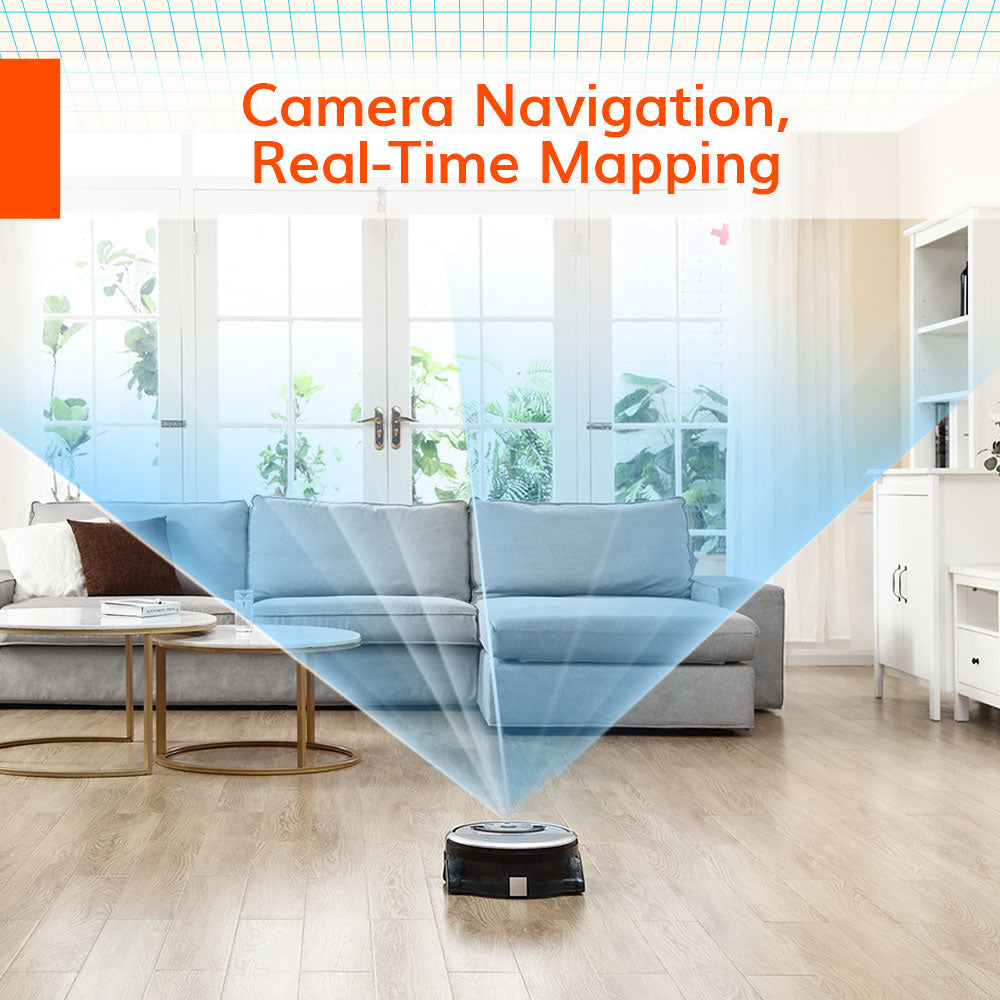 ILIFE W450/W455 Floor Washing Robot Shinebot, 0.85L &amp;0.9L Large Water Tank, Camera Navigation, Wifi APP Control, Kitchen Applian