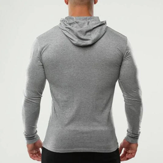 Muscle Guys Brand Autumn Fitness Clothing Mens Hooded T Shirt Bodybuilding Long Sleeve Tshirt Gym Tee Shirt Sweatshirts