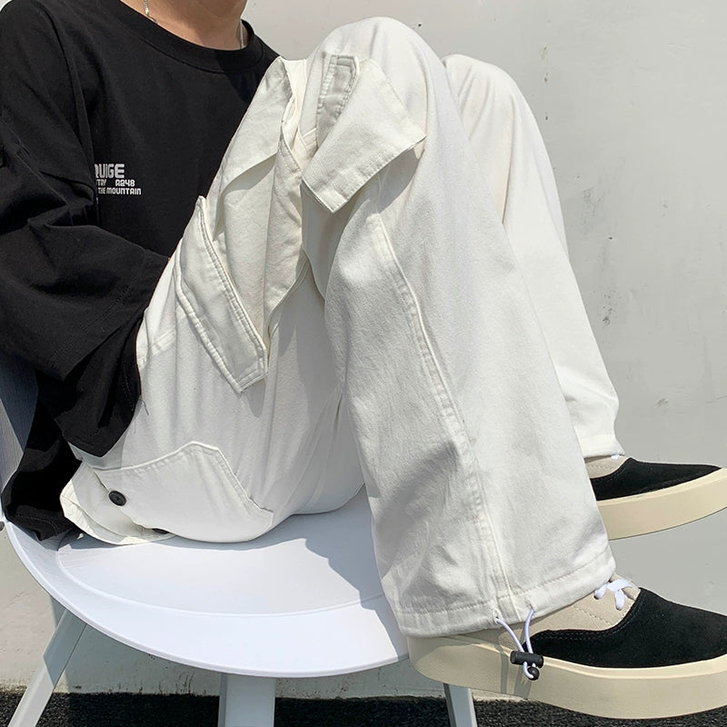 Fashion Brand Thin Ice Silk Handsome Casual Trousers Work Clothes