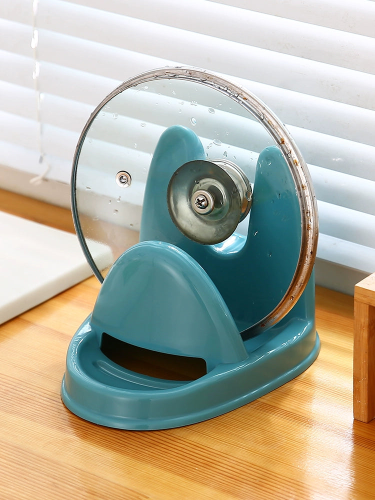Sitting Kitchen Countertop with Water Collector Soup Spoon Pot Lid Rack