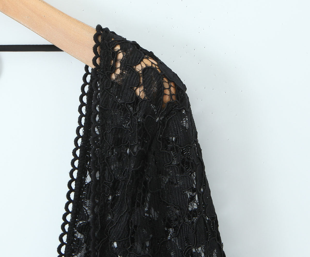 Sexy Lace Sleeve Slim Looking Dress Backless Lace up