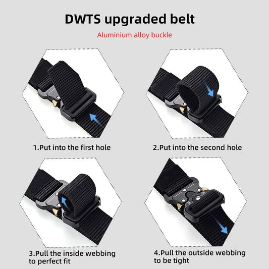 Men Metal Male Tactical Belt Men's Military Canvas Belts Big Size Outdoor Sport Tactical Military Nylon Belts 125cm 3.8cm