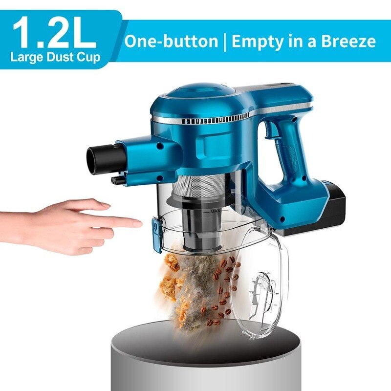 INSE Cordless Vacuum Cleaner 2 Batteries 250W Brushless Motor Multifunctional Stick Vacuum Cleaner Up to 80Min Runtime