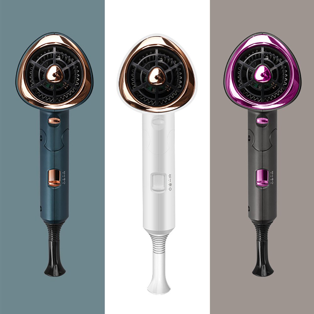 Blue Light Hair Dryer Negative ion Blower Powerful Strong Wind 1800W Fast Drying Lightweight with 2 Heating Speed 1 Cool Button