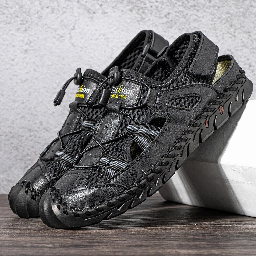 Hot Summer Men&#39;s Sandals Outdoor Mesh Sandals Soft Clogs Men Sandals Slides Handmade Dropship Sandals Roman Outdoor Slippers