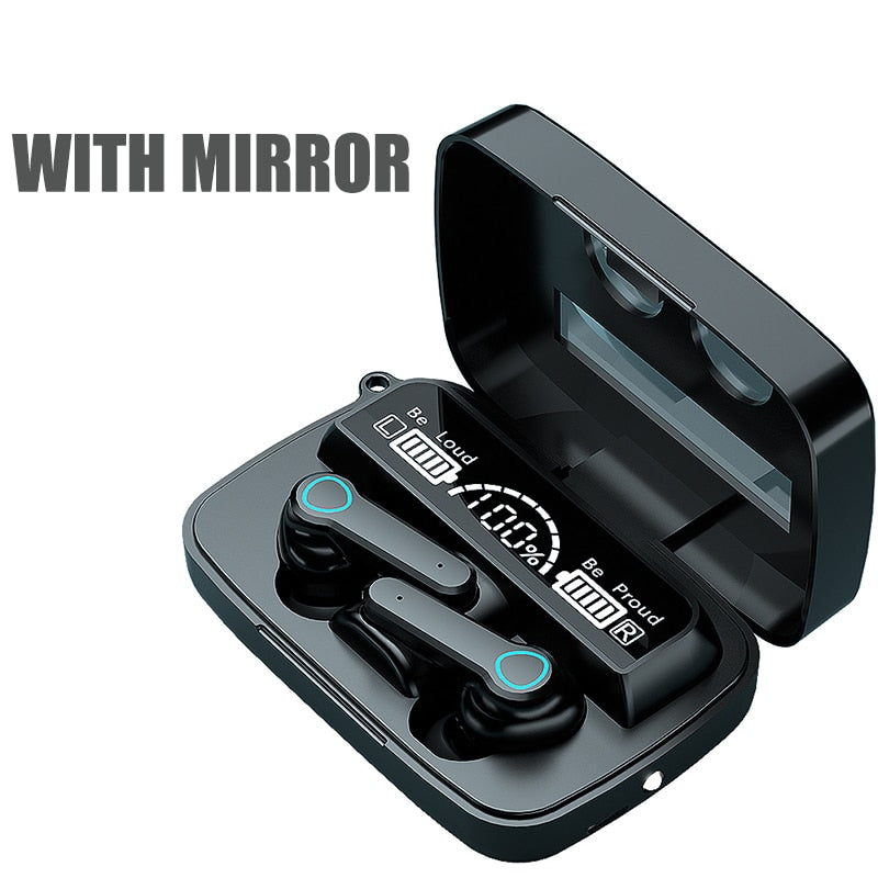 TWS Sports Wireless Headphones with Mic IPX5 Waterproof LED Display 9D Stereo Bluetooth 5.1 Earbuds Headsets for Phone