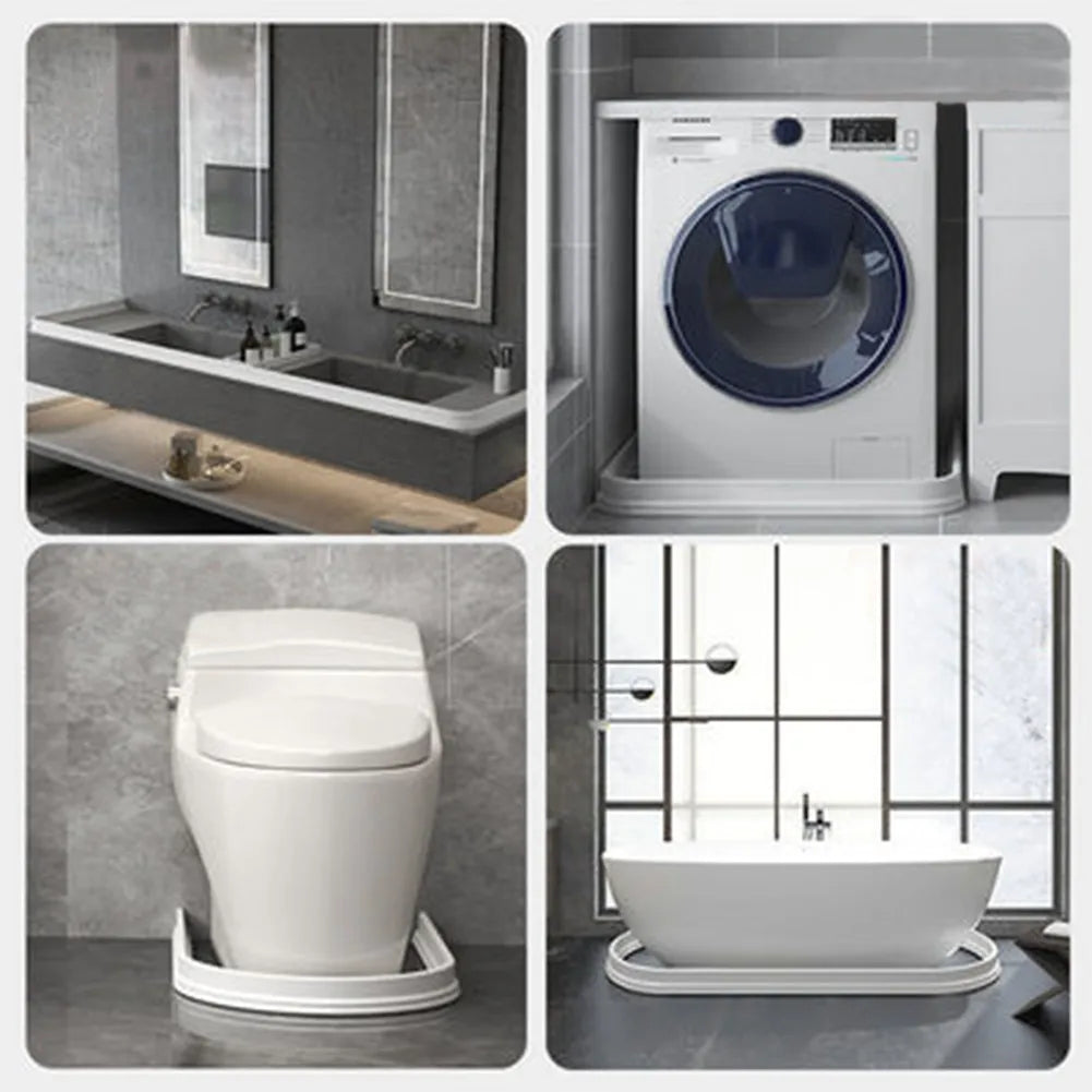 1PC 1-3M Bathroom Water Stopper Silicone Retaining Strip Water Shower Dam Flood Barrier Dry And Wet Separation Blocker