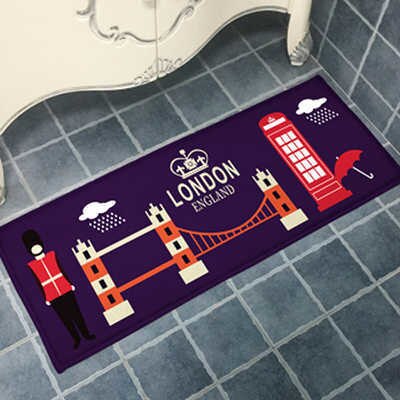 Home Decorative Door Mat Hallway Doormat Entrance 45x115cm London Designs Anti-Slip Floor Mats Carpets Bathroom Kitchen Rugs