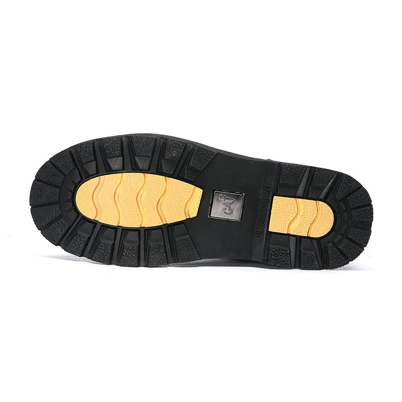 New men's boots, high-quality genuine leather Martin boots, warm and breathable motorcycle shoes, outdoor sports hiking boots, w