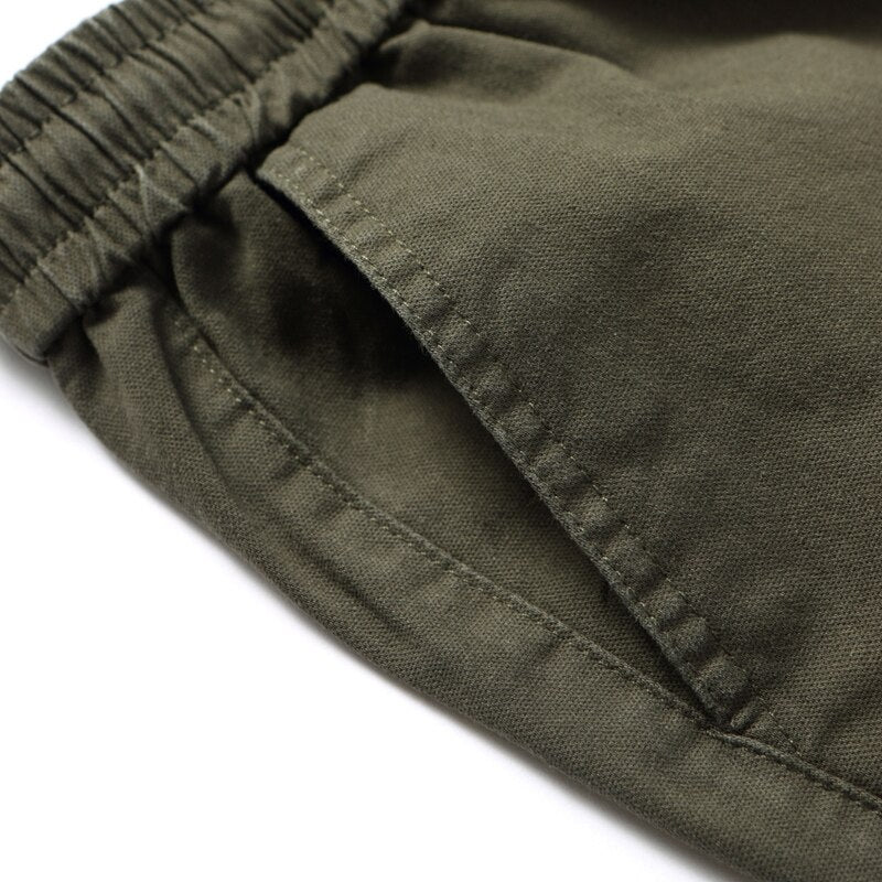 New Cargo Pants Men Jogger Casual Trousers Mens Multi-Pocket Cotton Sweatpants Streetwear Elastic Waist Full Length Pants Man
