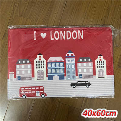 Home Decorative Doormat Entrance Door Mat Cartoon Designs Flannel Fabric PVC Dotted Anti-Slip Floor Mats Carpets Area Rugs