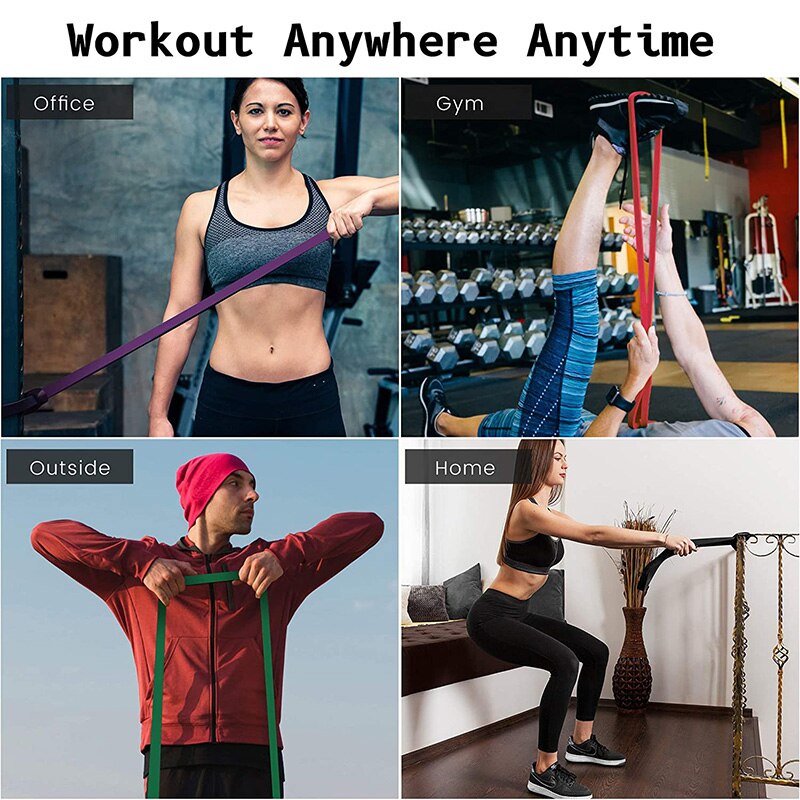 Pull Up Assist Bands Set 4pcs Resistance Bands For Fitness Workout Resistance Training Exercise Stretch Crossfit Yoga Home Gym