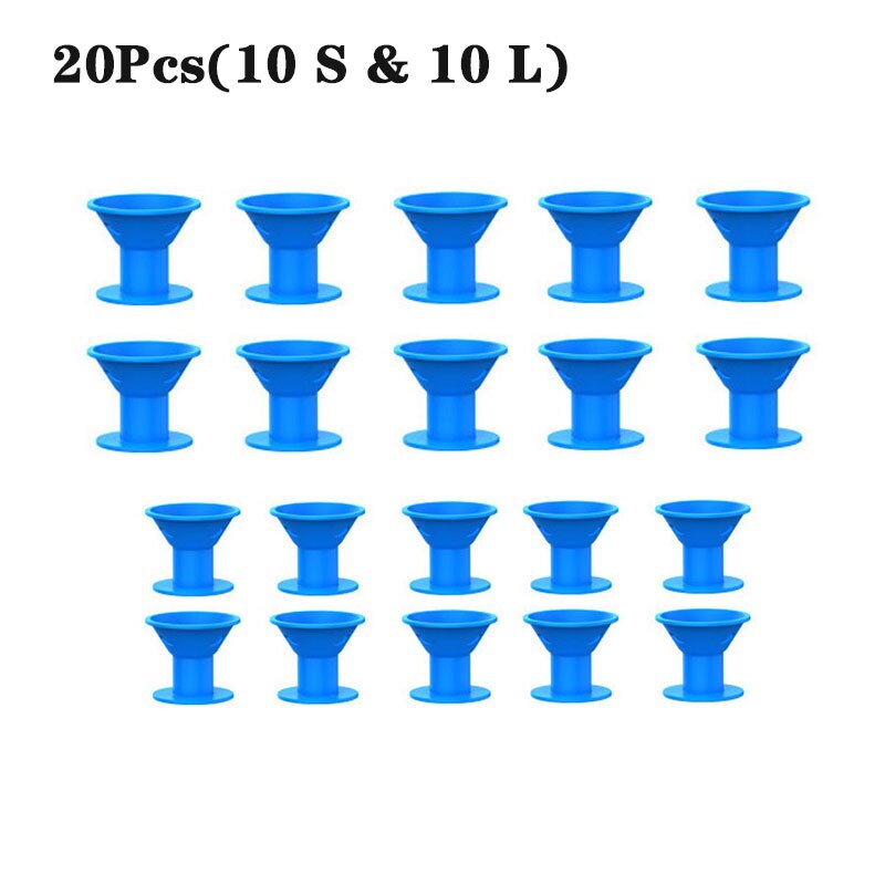 2/10/20pcs Soft Rubber Silicone Heatless Hair Curler Twist Hair Rollers Clips Don&#39;t Hurt Hair Curls Styling Tools DIY Girl Lady