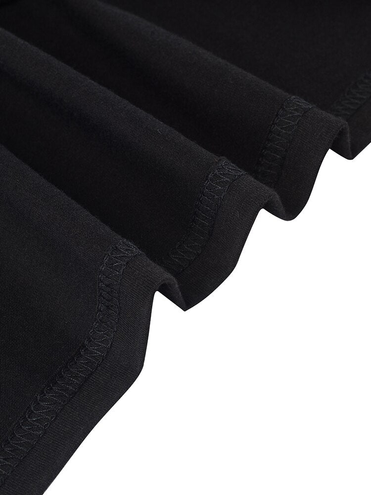 Nice-Forever Casual Round Neck Pure Color t-shirts Sleeveless Women Summer Ruffle Tees tops T041