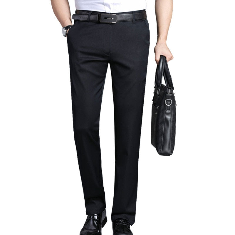 2023 New Men's Suit Pants Spring Autumn Fashion Business Casual Suit Pants Male Elastic Straight Formal Trousers Plus Size 28-38