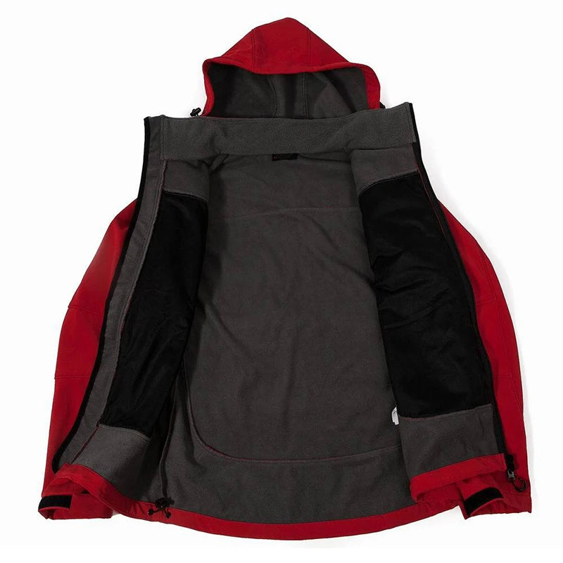 TRVLWEGO Woman Man Hiking Camping Jacket Hooded Windbreaker Soft Shell Winter Warm Trekking Casual Outdoor Sports Climb Coat