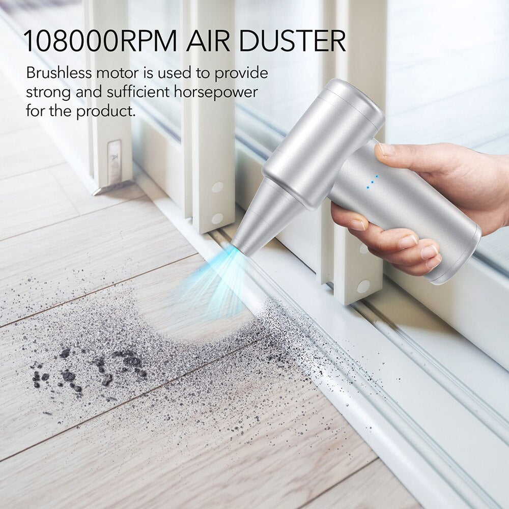 Cordless Hair Dryer Rechargeable Portable Travel Hairdryer Wireless Blower Car Mounted Outdoor Camping for Inflate Air Bed Tent