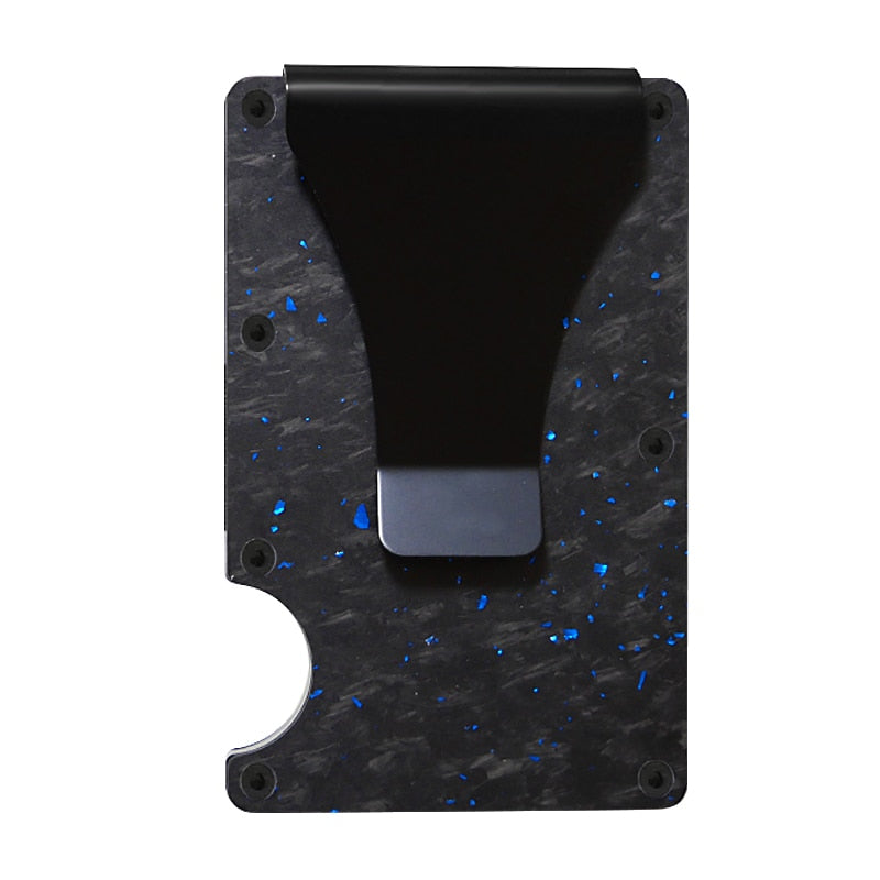 Forged Carbon Fiber Minimalist Slim Wallet Carteira for Men Cartera Tarjetero Hombre RFID Cashback Credit Card Holder Luxury