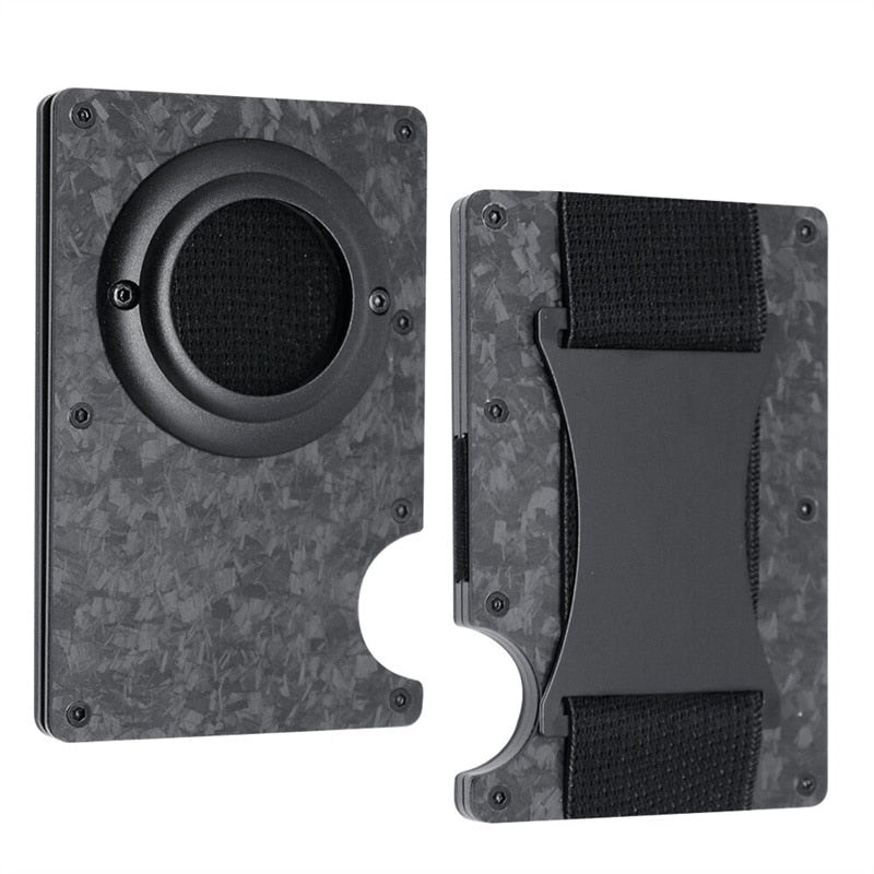 Airtag Apple Card Holder Rfid Aluminum Case Metal Wallet Credit ID Men Slim Business Cardholder Cash Strap Air Tag Carbon Fiber