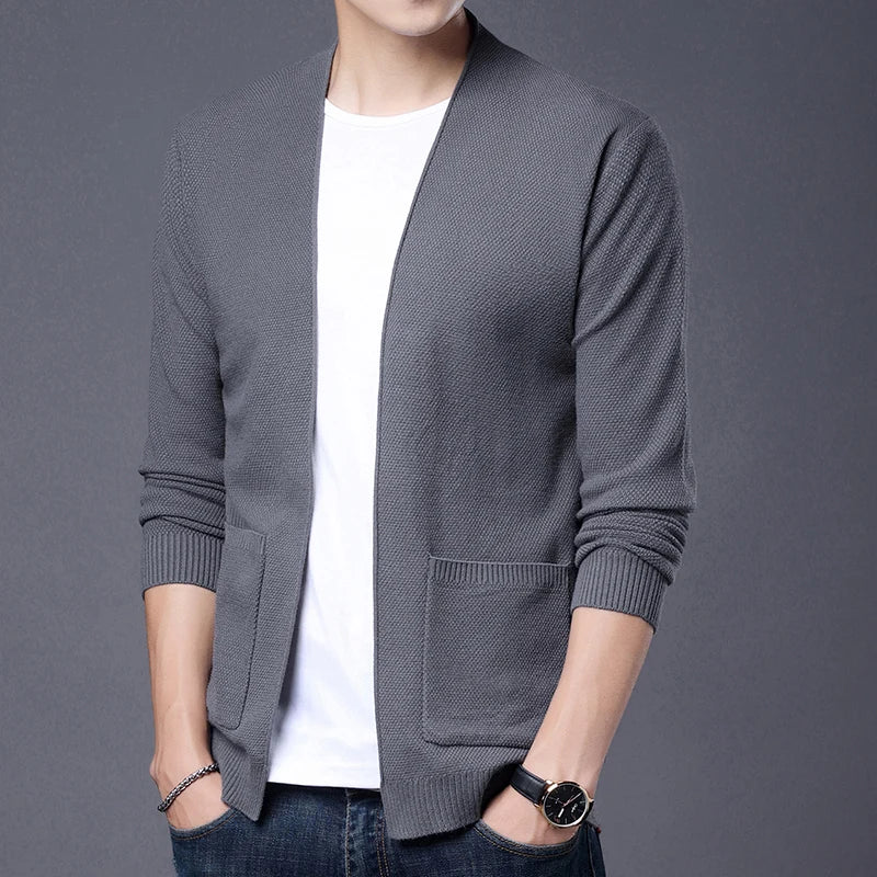 Knitted Cardigan for Men's Casual Comfortable and Versatile At Home Men's Knitted Cardigan
