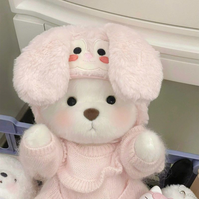 30cm Lina Bear Doll Big Baby Cute Plush Toys Lovely Clothes Bear Dolls Gifts for Girls Children Kids Birthday Christmas Gift
