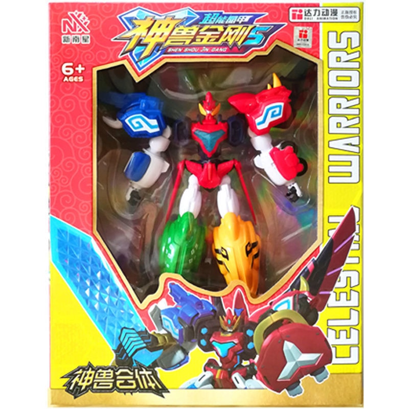 Super Sentai Megazord Ranger Deformation Robots Dinosaur Powerful  Action Figure Joint Movable Dragon Mecha Team Gift for Boys