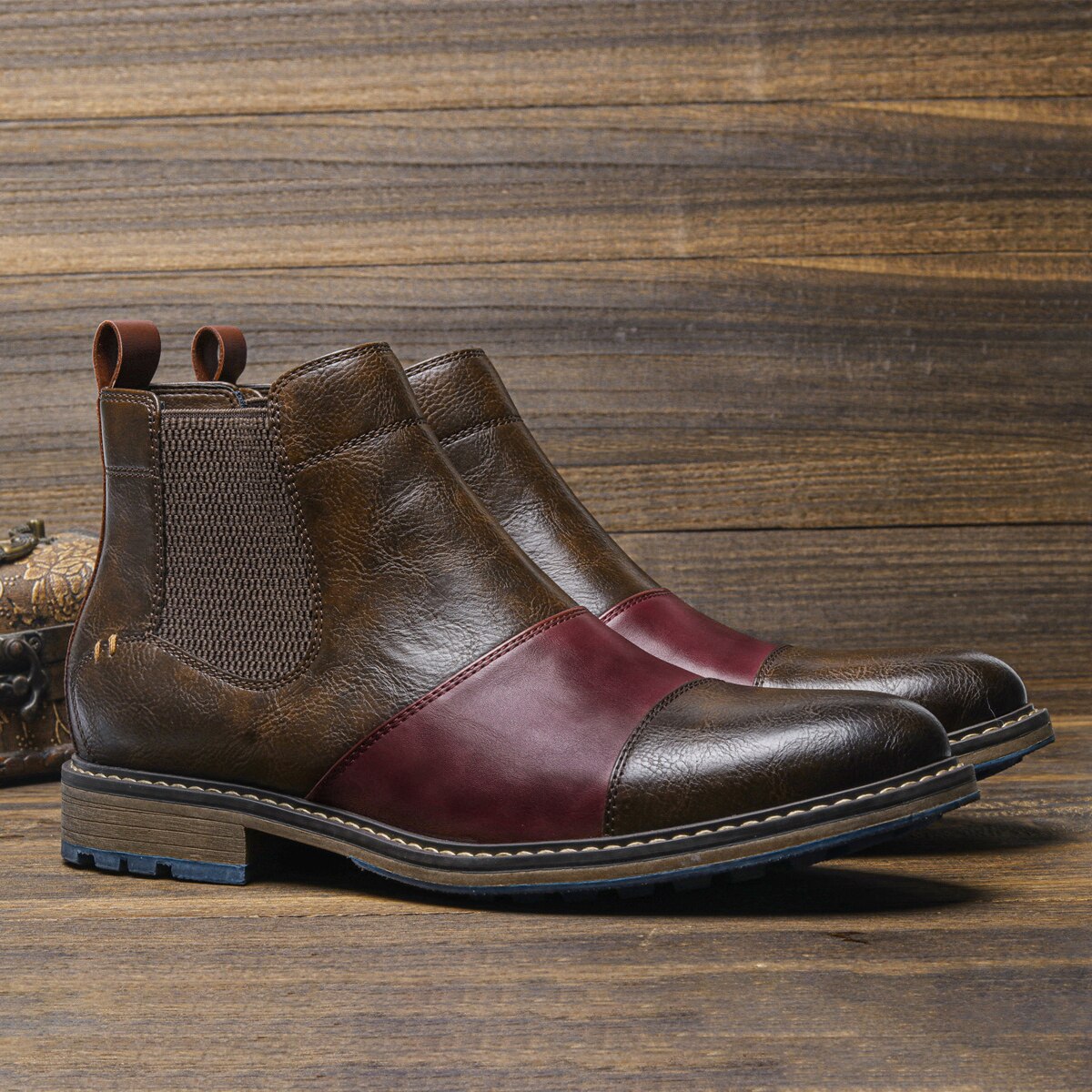 Size 39~48 Chelsea Men Boots 2022 American style Comfortable Fashion Leather Boots #Al661