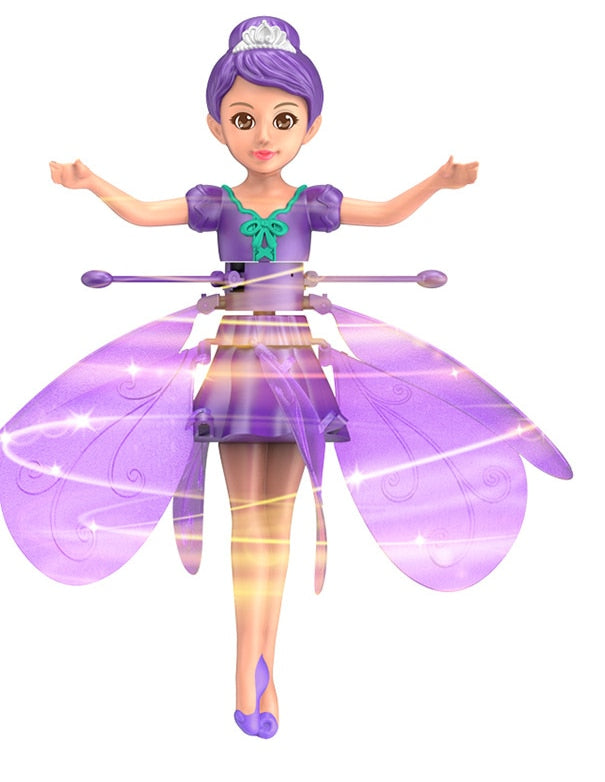 Kids Gifts Unicorn Helicopter Toys RC LED Infrared Induction Remote Control Flower Fairy