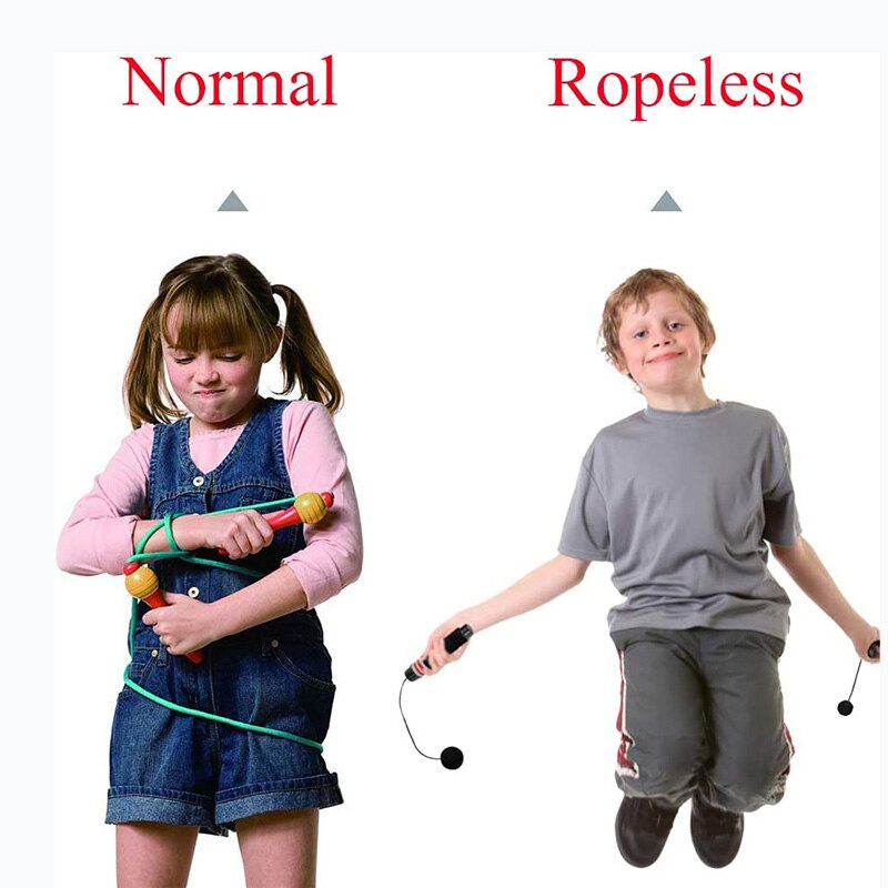 Ropeless Jump Ropes Weighted Cordless Skipping Rope Length Adjustable Tangle Free Wireless Speed Sport Exercise Training Fitness