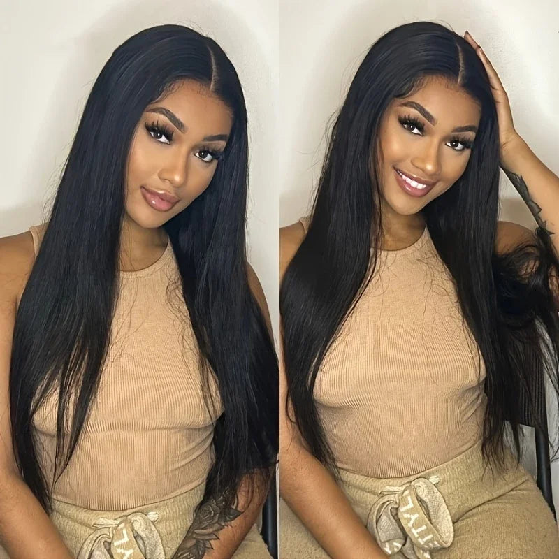 HD Transparent 13x4 13x6 Straight Lace Front Wig Brazilian Pre Plucked Lace Frontal 100% Human Hair Wigs For Women 4x4 5x5 Wig