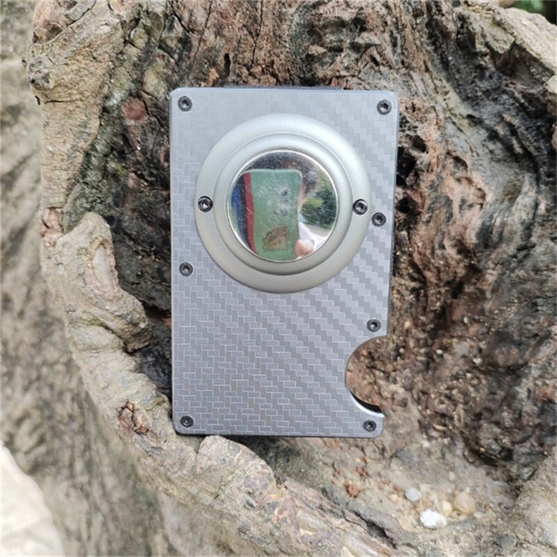 Airtag Apple Card Holder Rfid Aluminum Case Metal Wallet Credit ID Men Slim Business Cardholder Cash Strap Air Tag Carbon Fiber