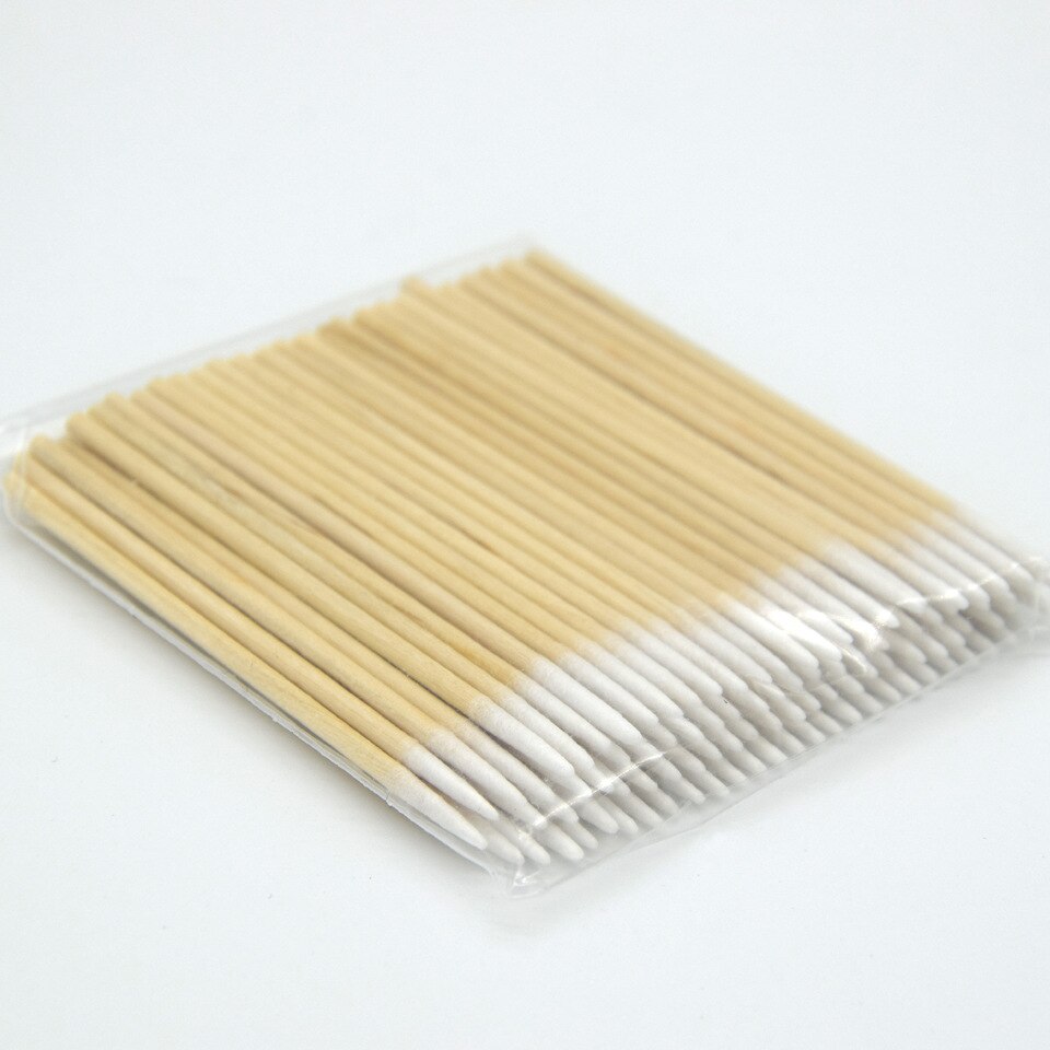 1000 pcs Wood Cotton Swab Eyelash Extension Tools Medical Ear Care Cleaning Wood Sticks Cosmetic Cotton Swab Cotton Buds Tip