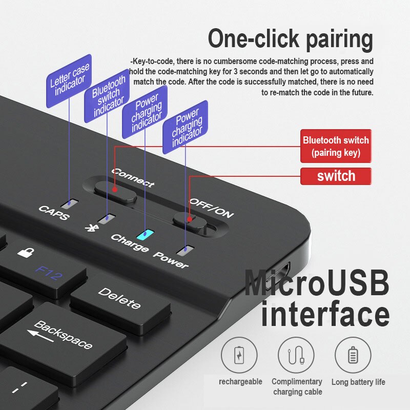 Keyboard and Mouse Combo For iPad Xiaomi Samsung Huawei Tablet Android IOS Windows Wireless Bluetooth Keyboard For Phone iPad