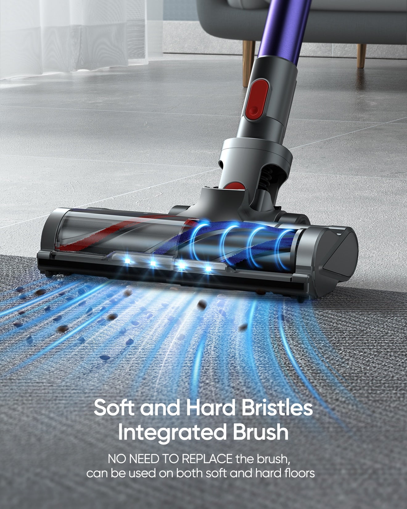 aspiradora 400W 33000Pa Powerful Cordless Vacuum Cleaner Wireless Handheld For Home Appliance with Touch Screen 55 Min Runtime