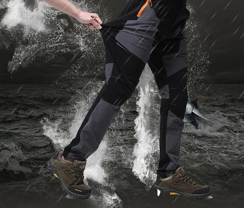 Men's Summer Thin Breathable Elastic Camping Trekking Fishing Climbing Hiking Outdoor Trousers Quick Dry Sport Pants L-5XL