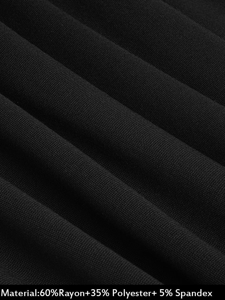 Nice-Forever Autumn Women Classy Stand Collar Plain Dresses Formal Party Elegant Mermaid Dress B741