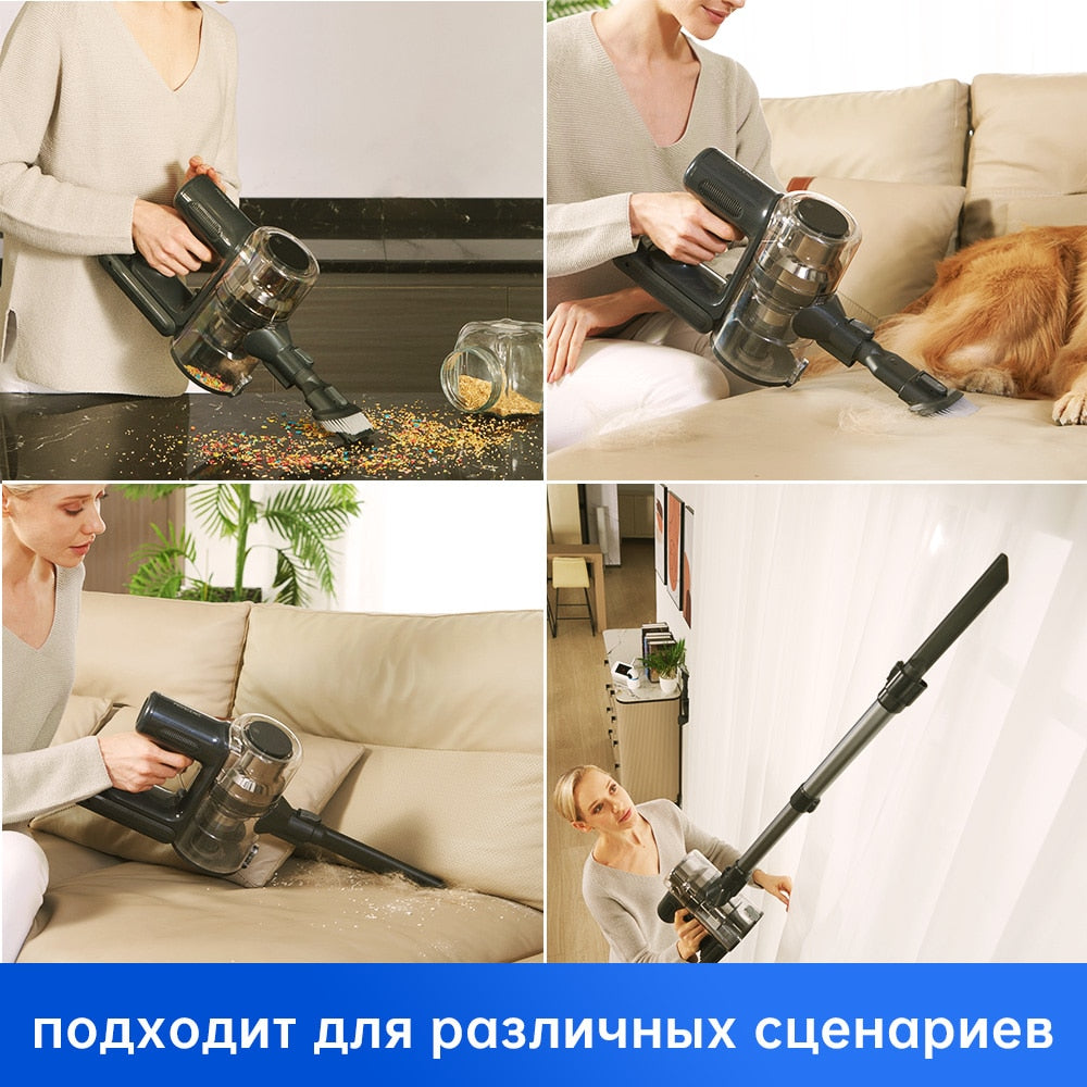Proscenic P12 Cordless Vacuum Cleaner, Stick Vacuum with Anti-Tangle Brush &amp; LED Touch Display, 33Kpa/120AW Cordless Vacuum