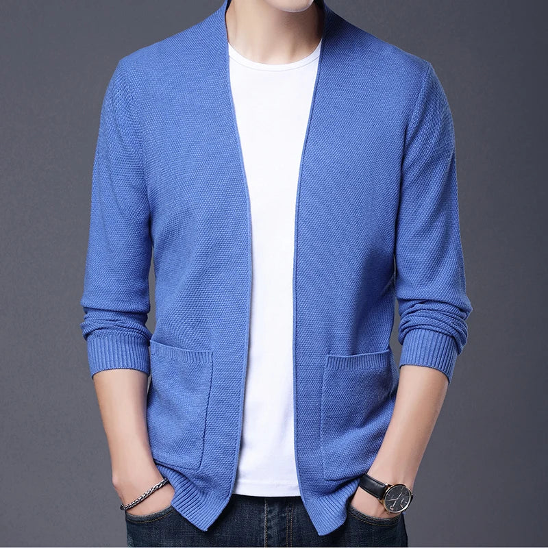 Knitted Cardigan for Men's Casual Comfortable and Versatile At Home Men's Knitted Cardigan