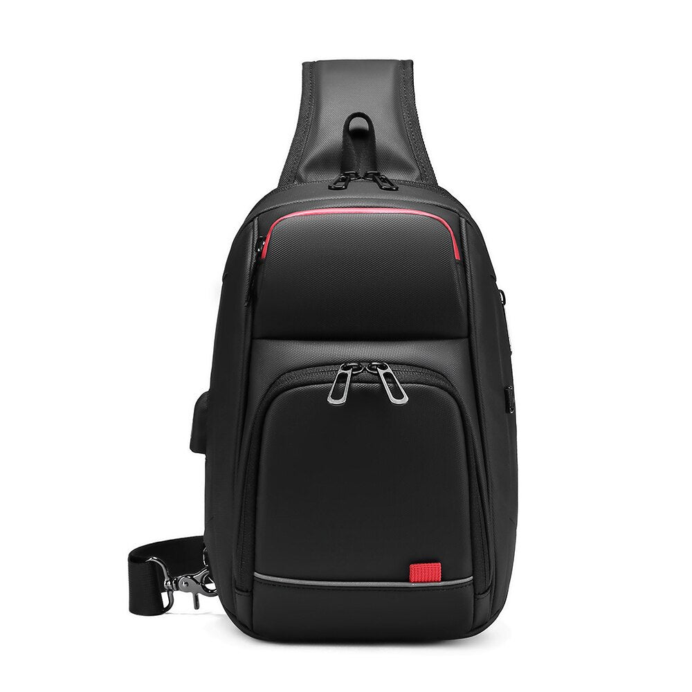 New Waterproof 9.7" iPad Crossbody Shoulder Bag for Men Short Trip USB Charging Messenger Sling Chest Pack For Male сумки Bolsas
